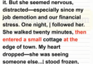 My Wife Always Took Long “Walks” After Dinner – One Evening, I Quietly Followed Her