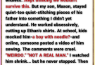 My Teen Son Sewed 20 Teddy Bears from His Late Dad’s Shirts for a Local Shelter – When 4 Armed Deputies Showed Up at Dawn, I Was Stunned by What They Pulled out of Their Cruiser