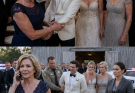 At my daughter’s wedding, my son-in-law demanded that I hand over the farm keys in front of two hundred guests. When I refused, he slapped me so hard I lost my balance. I walked outside and made a phone call… he was stunned when he saw who it was!