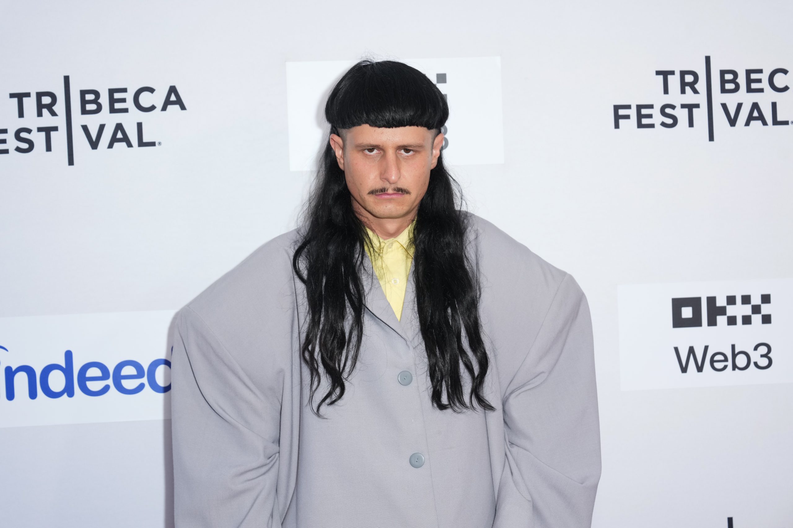 Oliver Tree attends the premiere of "Paradise Records" during the 2025 Tribeca Festival in New York City. Authorities said the American singer was among six people killed in a helicopter collision over Rio de Janeiro, Brazil. | Source: Getty Images