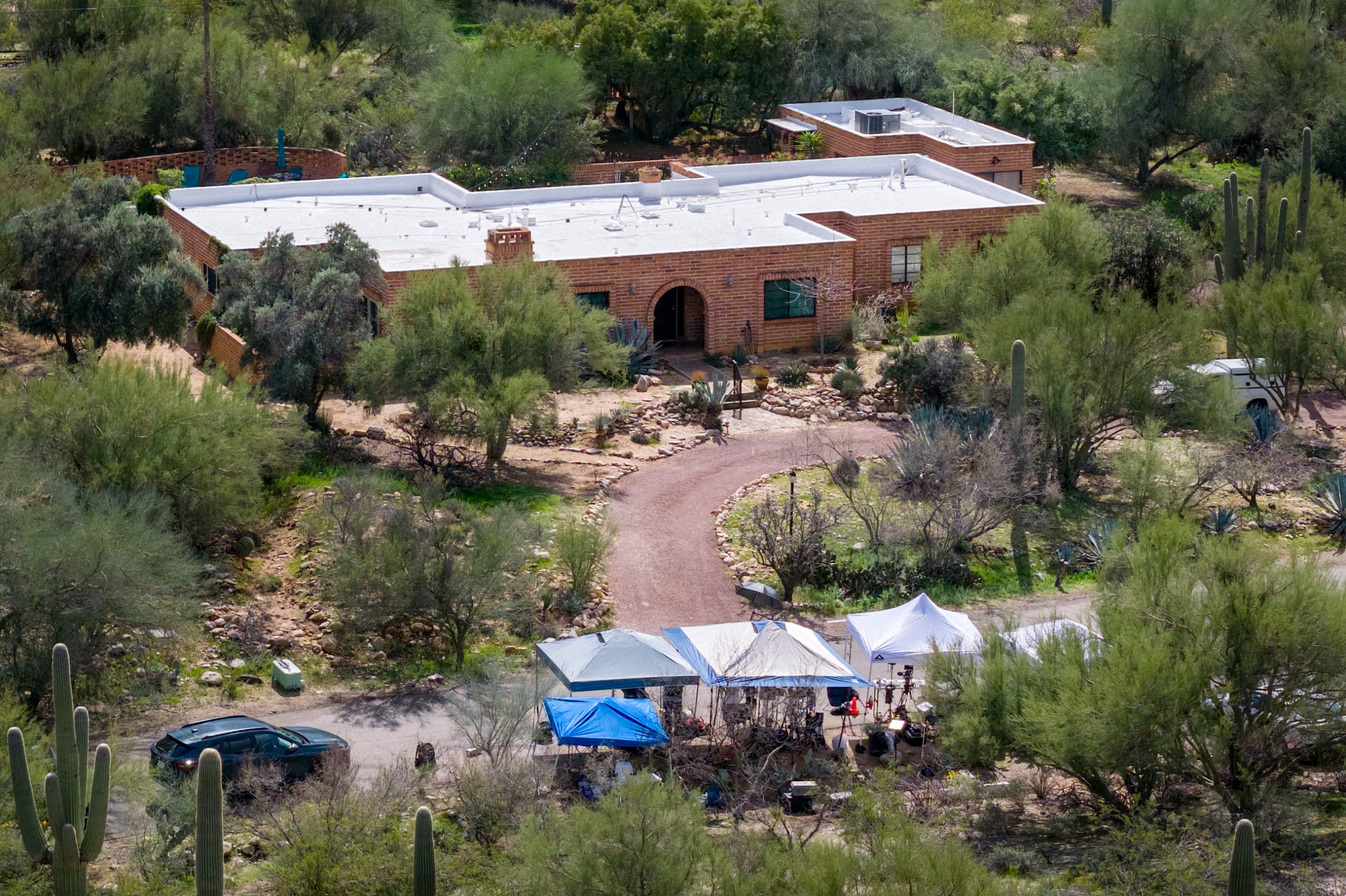 Nancy Guthrie's Tucson home became the center of an urgent investigation after authorities said she appeared to have been abducted from the residence. What began as a search for a missing mother later expanded into a case involving ransom messages, FBI resources, and a growing list of clues. | Source: Getty Images